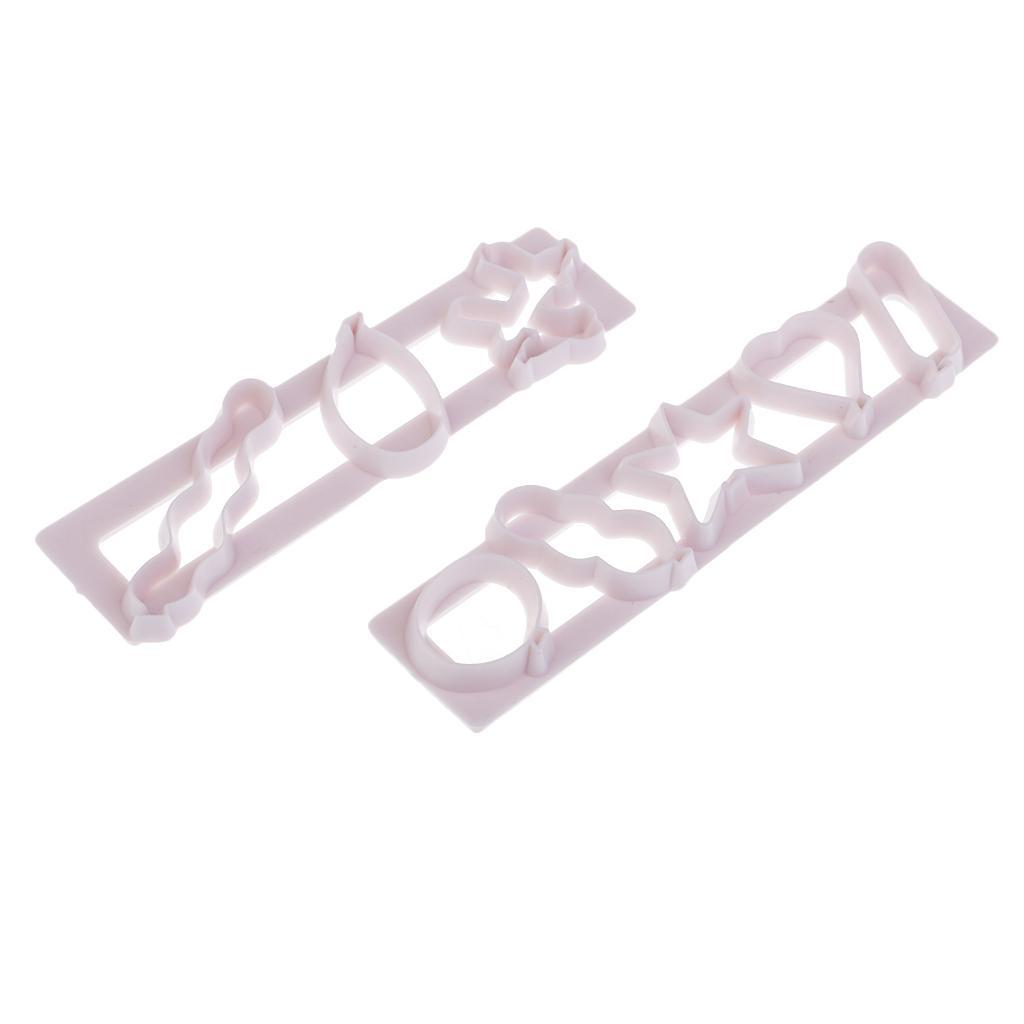 2 Pieces Hollow Plastic Mold Fondant Moulds for Cake Decorating DIY Craft