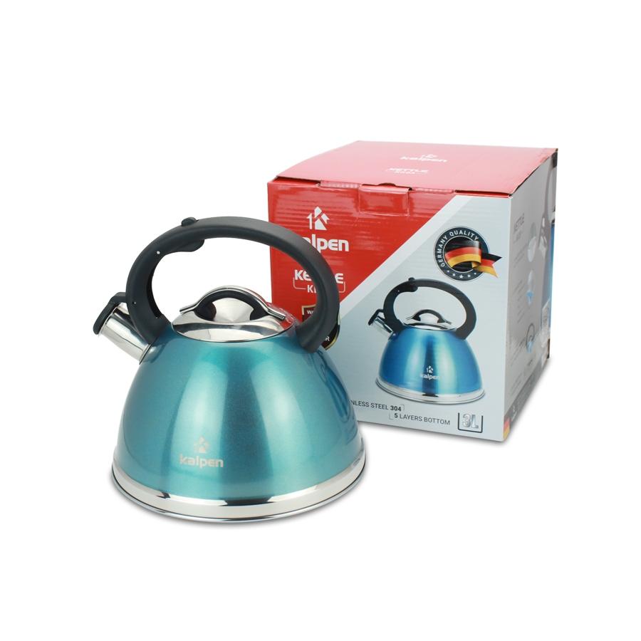 Ấm Đun Nước INOX 304 5 Đáy Cao Cấp KK03-3L Hàng Chính Hãng KALPEN-GIA DỤNG ĐỨC Bảo Hành 3 Năm