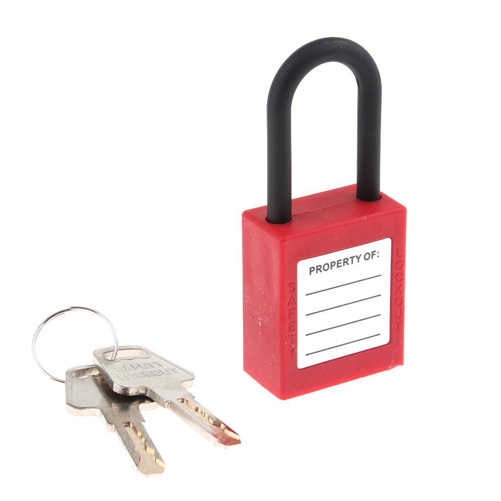 2x Security Lock Padlock with Different PVC Stainless Steel Red