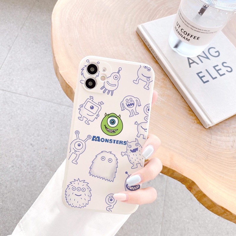 Ốp Lưng Cạnh Vuông Mini Monster Kem Dành Cho iPhone 6 / 6 Plus / 7 / 7 Plus / 8 / 8 Plus / X / Xs / Xs Max / 11 / 11 Pro / 11 Pro Max / 12 / 12 Pro / 12 Pro Max