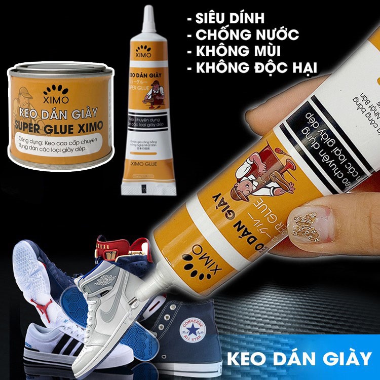 Keo Dán Giày Nhiệt Super Glue XIMO Siêu Dính Cao Cấp, Chống Nước Tốt