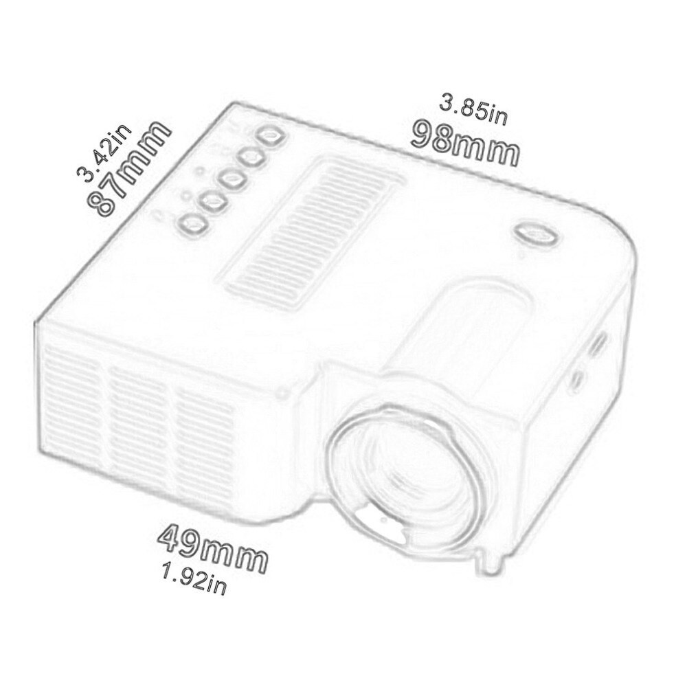 Máy Chiếu Mini Led Projector UC28C Dùng Cho Gia Đình Độ Sáng 50 Lumens Cho Kích Thước Màn Hình Từ 10 - 60 Inchs