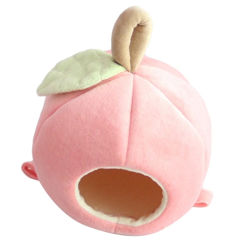 2 Pieces Apple Shape Warm Plush Hammock Small Animal Cage Hamster Hammock