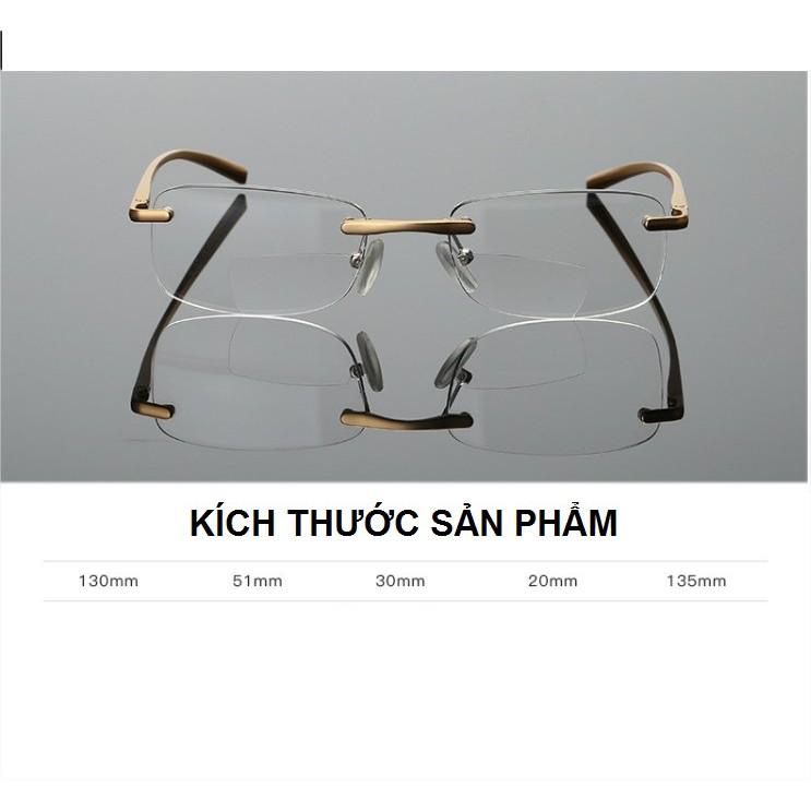 Kính lão thị viễn thị titan siêu nhẹ hai tròng nhìn XA và GẦN CỰC TIỆN hàng 11KT  cao cấp KVN11UNIQUI