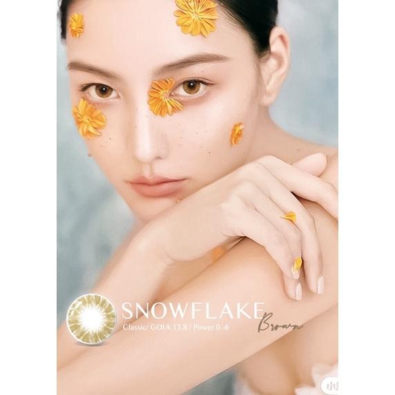 Kính Áp Tròng Russian Brown Snowflake 14.0mm - FAIRY SHOP CONTACT LENS độ 0 đến 6