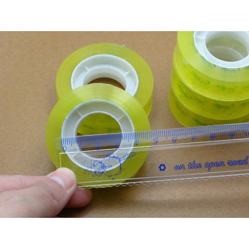 10 PCS Clear Duct Tape/ Stationery / Office Supplies, Length 30 meters, Width 12 mm, Available 【lyfs】