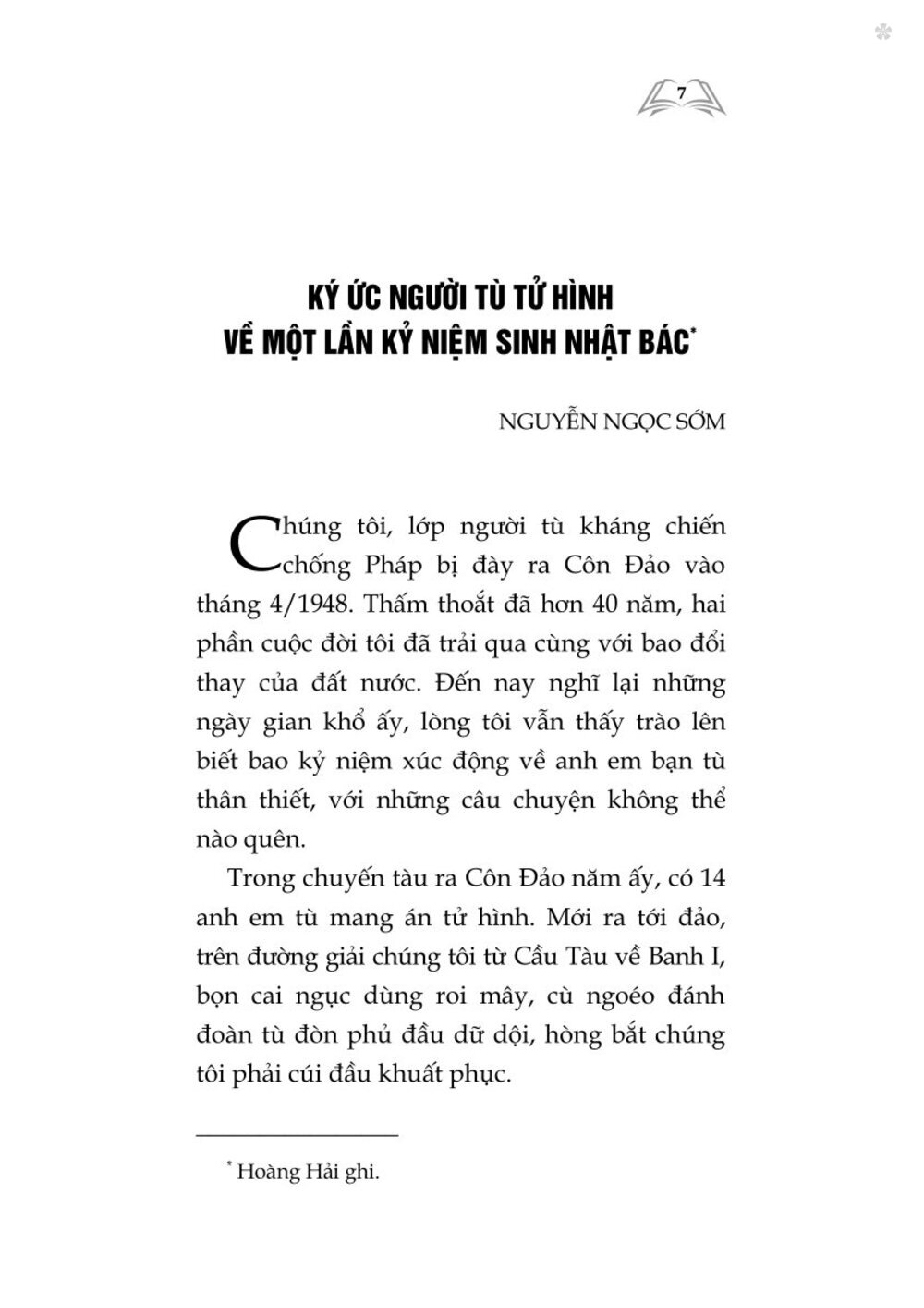 Hồ Chí Minh qua hồi ức của những cựu tù chính trị Côn Đảo - bản in 2025