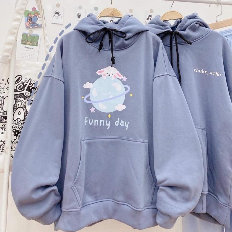 Hình ảnh Áo Khoác Hoodie FUNNY DAY Unisex/Nam nữ unisex/