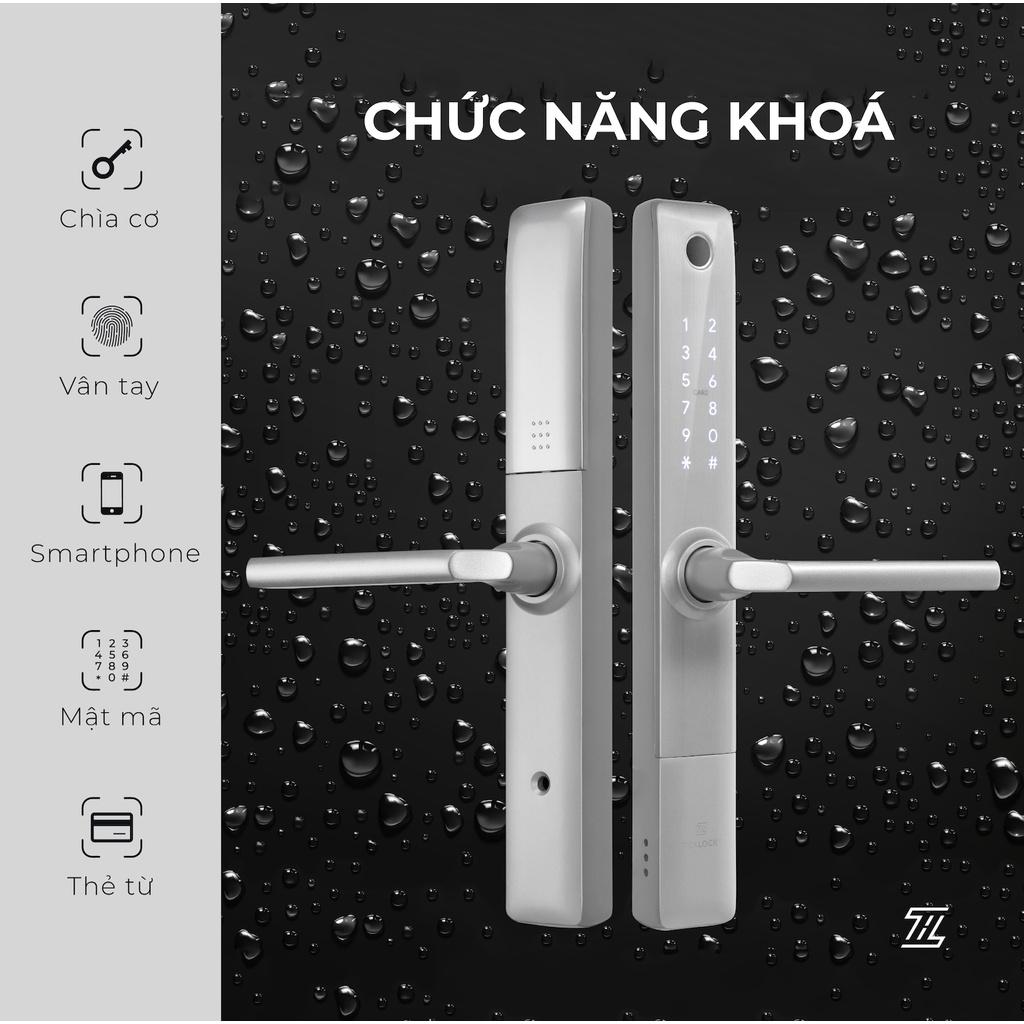 Khoá cửa vân tay I720 công nghệ Malaysia cho cửa nhôm, sắt, gỗ - APP TTLOCK
