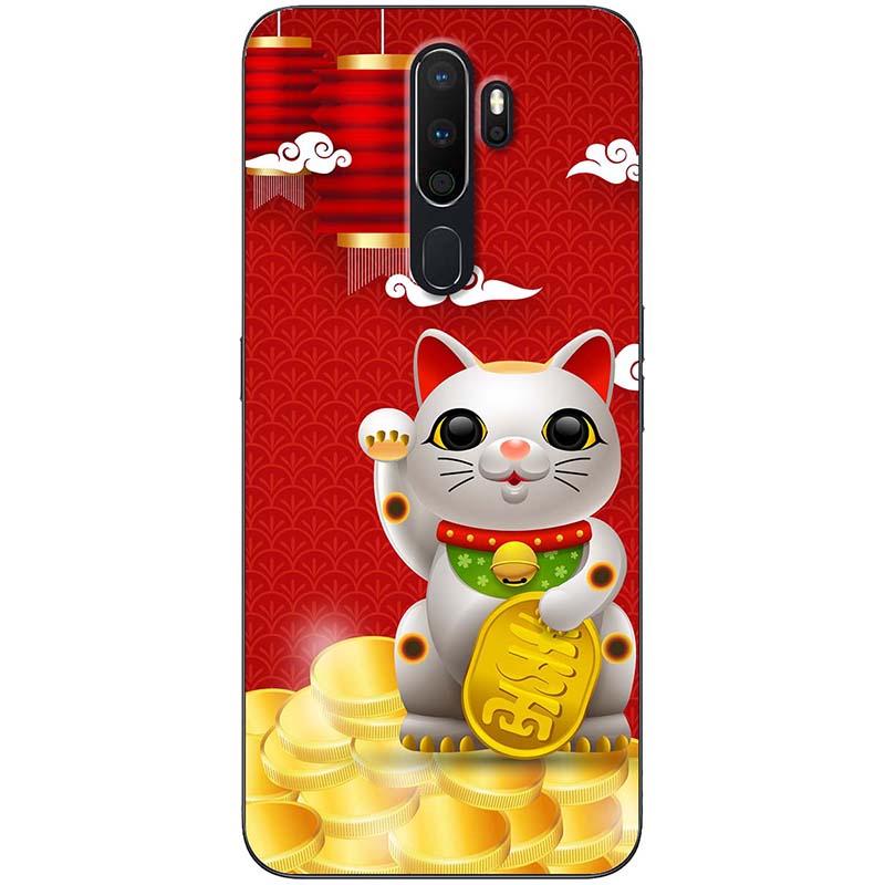 Ốp lưng dành cho Oppo A9  mẫu Mèo thần tài