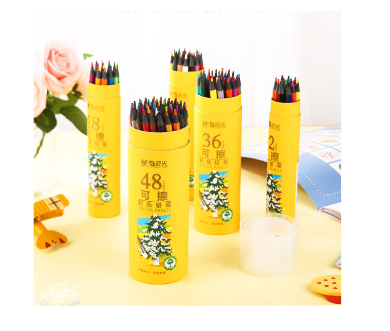 Bộ chì màu chuốt xóa được M&G 12/18/24/36 màu-AWPQ0506/AWPQ0507/AWPQ0508/AWPQ0509