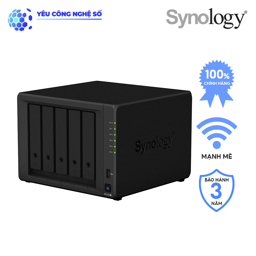 Thiết Bị Lưu Trữ Synology DiskStation DS1520+ Hàng Chính Hãng