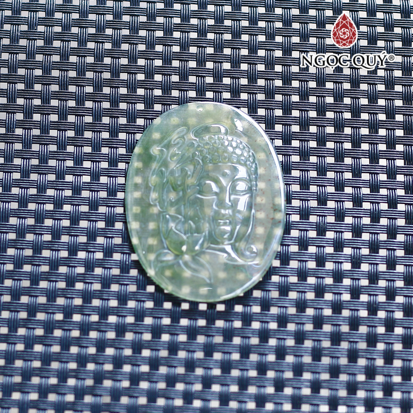 Mặt dây chuyền hình phật tổ đá chalcedony mệnh hỏa, mộc - Ngọc Quý Gemstones