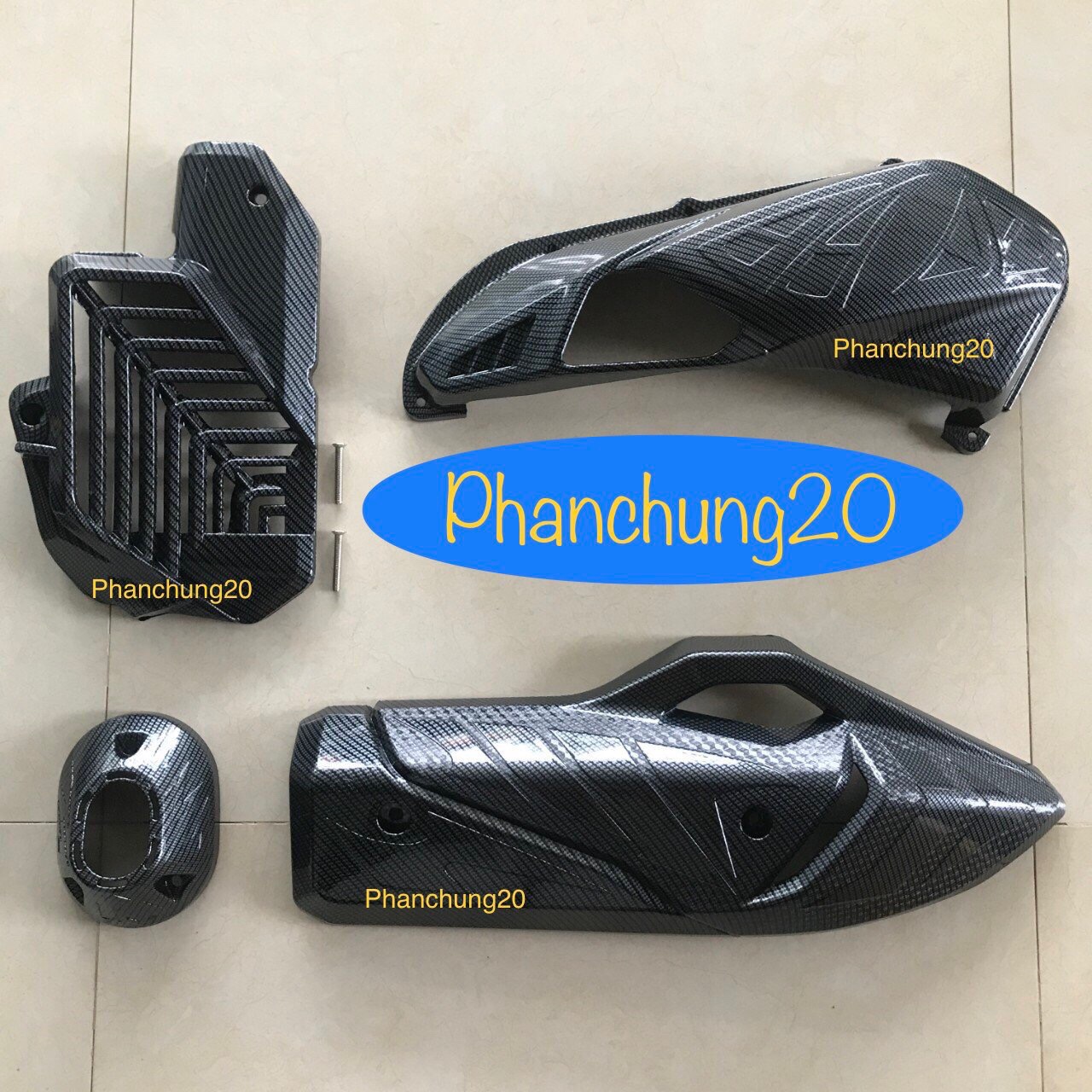 COMBO BỘ ỐP PHỤ KIỆN TRANG TRÍ DÙNG CHO ĐỜI XE VARIO 160cc - VARIO 2022 2023 CACBON
