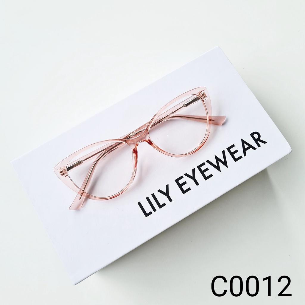 Gọng kính mắt mèo nữ LILYEYEWEAR chất liệu cao cấp kiểu dáng mới lạ thời trang C0012