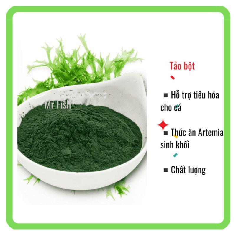 Tảo bột Spirulina-Thức ăn cá tép cảnh - Thức ăn nuôi Artemia sinh khối - Nuôi cá bột-Mr Fish