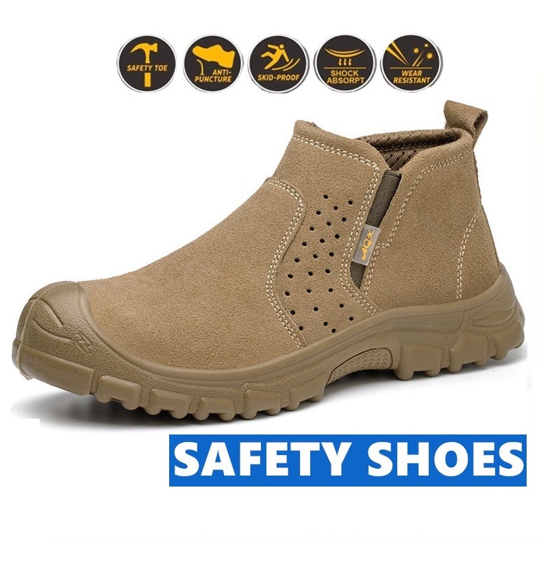 Giày Bảo Hộ Lao Động BHG15 Cổ CaoĐế Chống Đính,Tăng ma sát, Kiểu Dáng Thể Thao-GiàyLeo Núi-Da Lộn