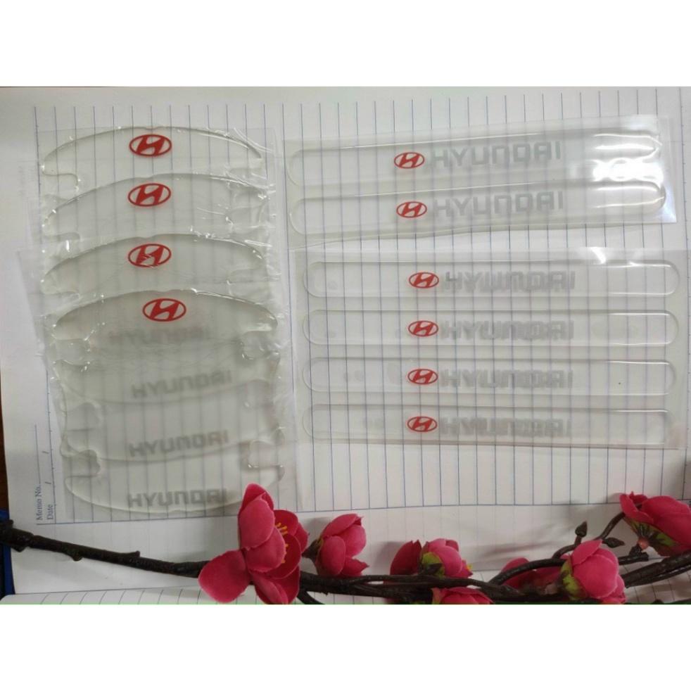 Bộ 10 Miếng dán Silicon chống xước hõm , tay nắm cửa ô tô H
