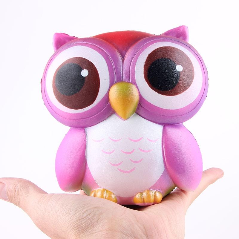 Squishy Lớn JUMBO Hình CON CÚ MÈO Đồ Chơi Xốp Giảm Stress Hình mềm mịn dễ Thương đàn hồi Cho Bé