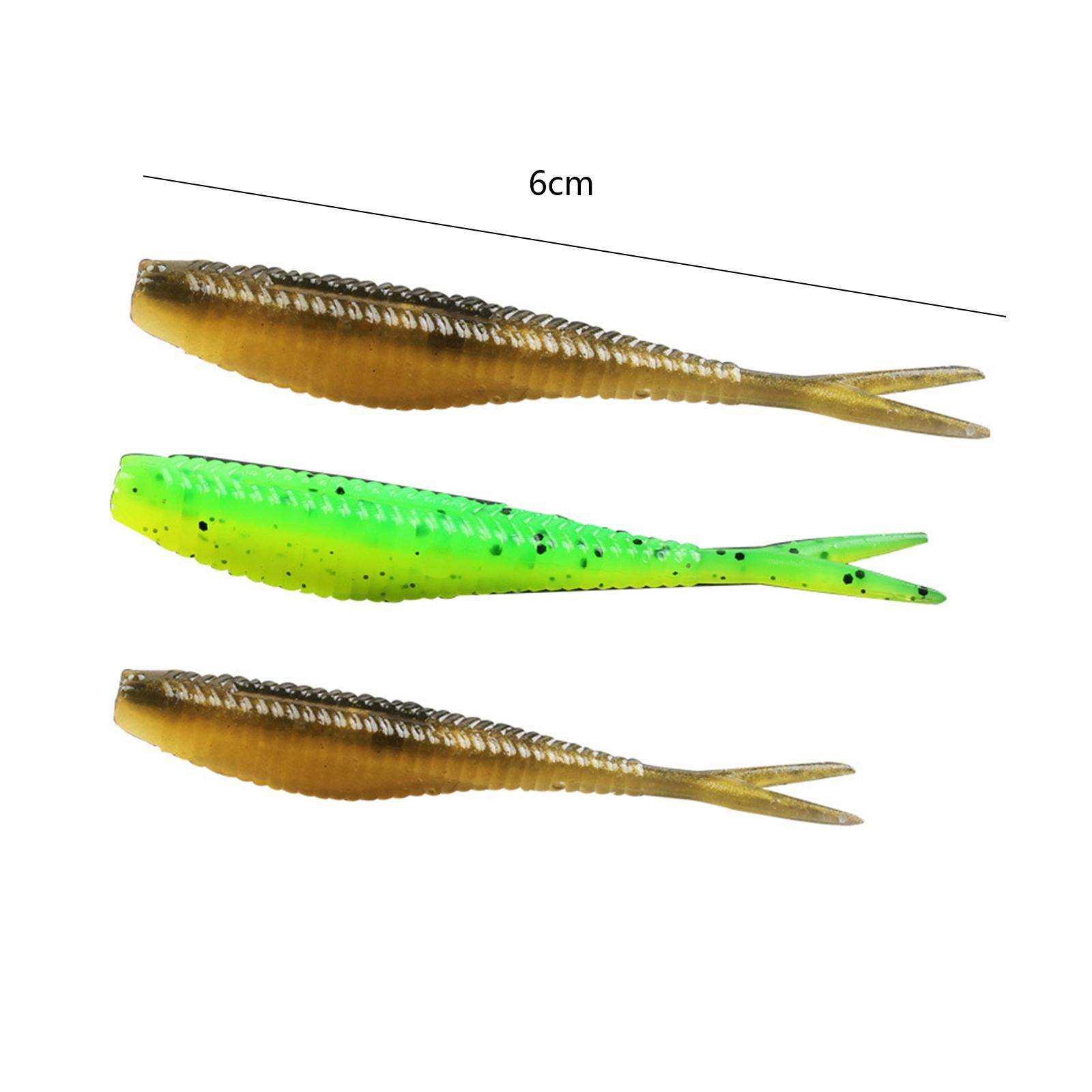 Fishing Lures Baits silicone Tackle Hooks 6cm 18pcs