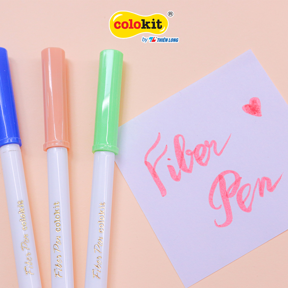 Bút lông 20 màu Pastel Washable Fiber Pen Thiên Long Colokit SWM-C008 - Bút lông màu rửa được