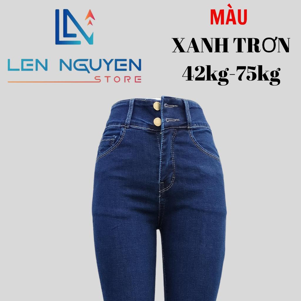 D28_Quần jean nữ, dài, lưng cao, quần bò nữ dáng ôm, quần rin nữ có big size, cho 42kg đến 75kg
