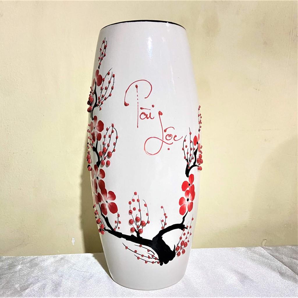 Bình Bông Sứ Cắm Hoa Tài Lộc Cao 27cm