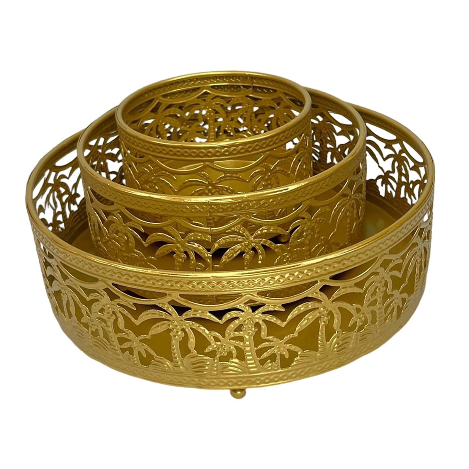 3Pcs Cake Stand Set Dessert Plate Tray for Afternoon Tea Supplies Centerpiece New Year