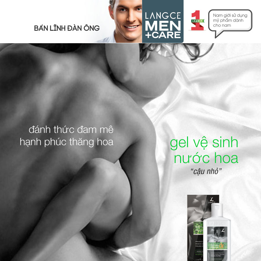 GEL VỆ SINH VÙNG KÍN NƯỚC HOA ĐÁNH THỨC ĐAM MÊ 100ml LANGCE dành cho Nam