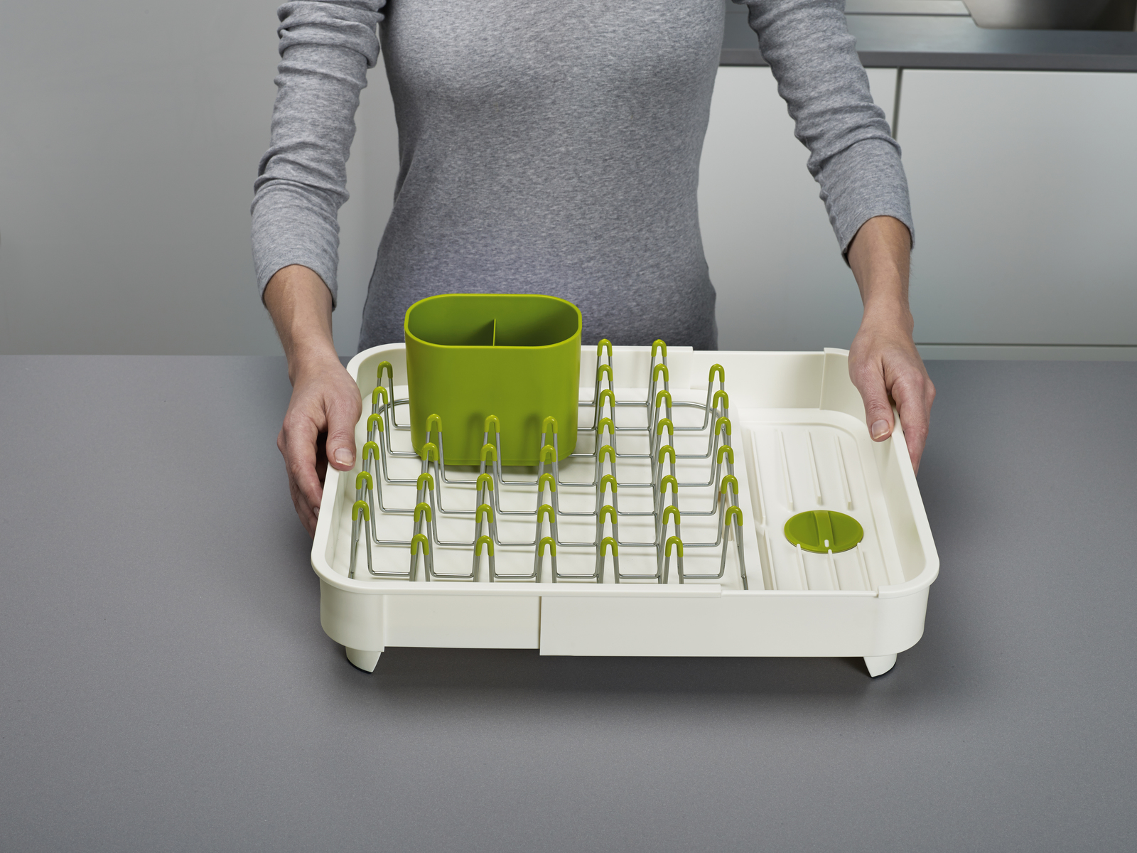 Joseph Joseph - Kệ để chén đĩa cao cấp Extend Expandable Dish Drainer White 850710