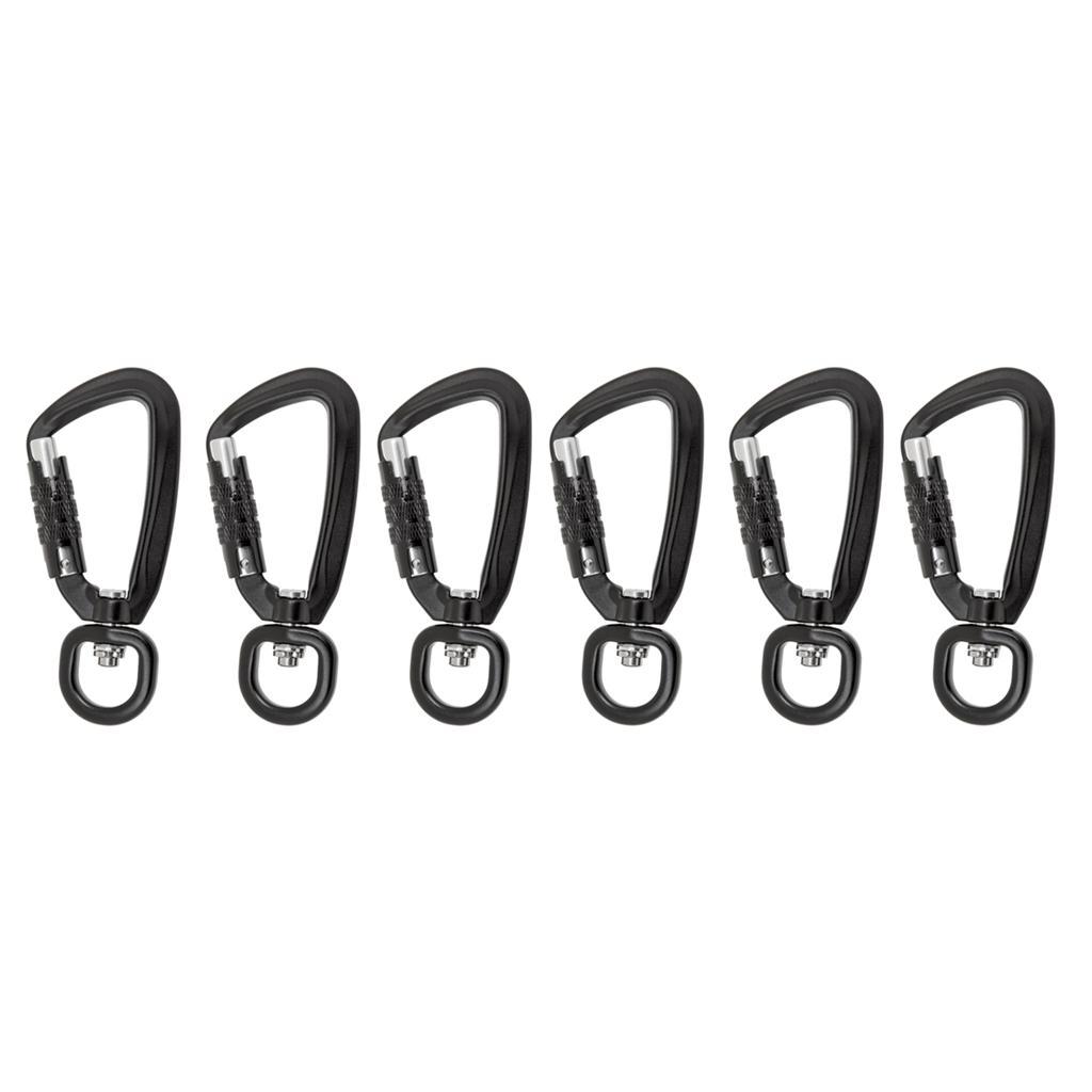 6x Swivel Carabiner Clip Carabiner Swivel Keychain Accessory Carabiner