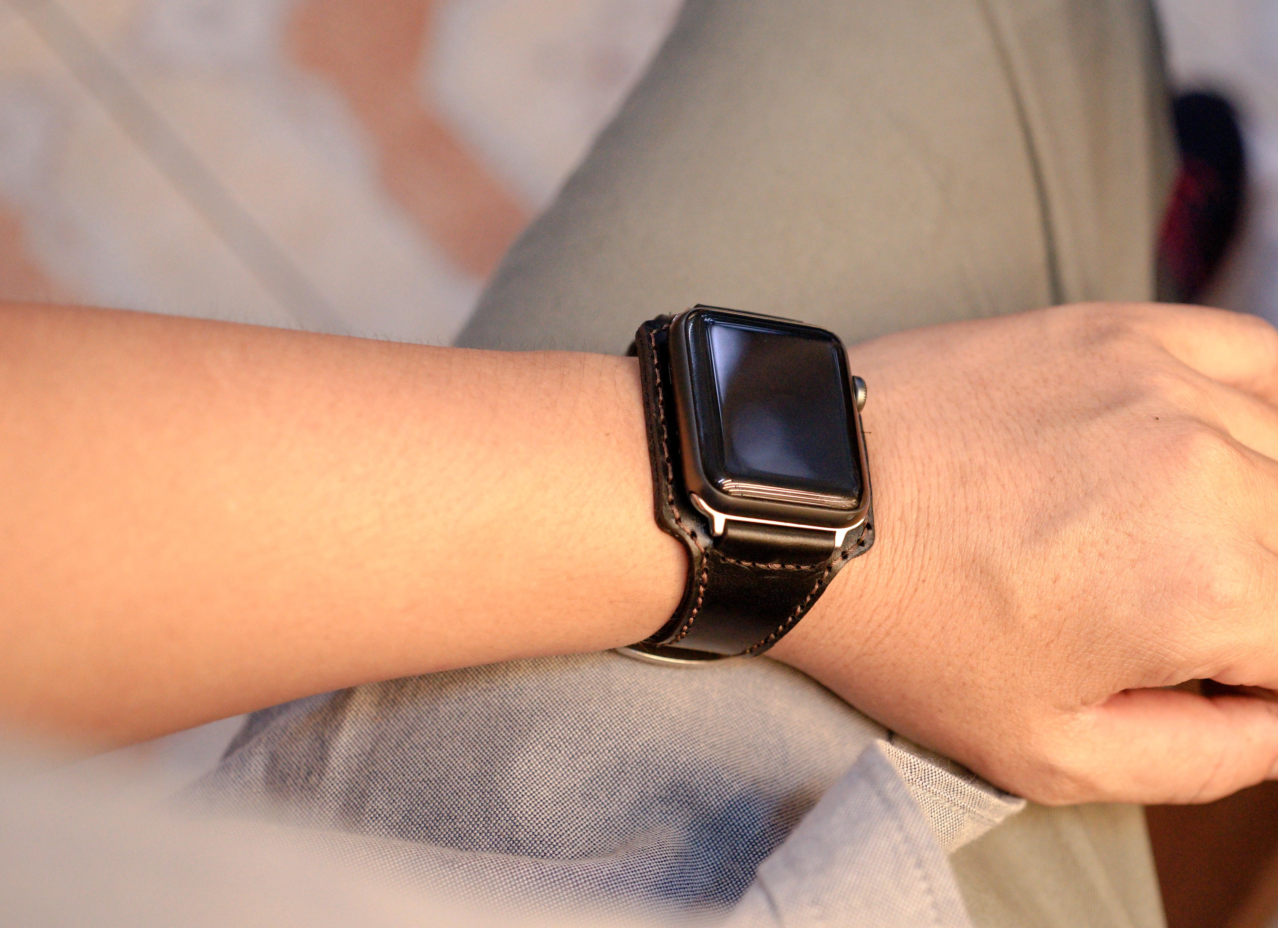 DÂY ĐỒNG HỒ DÀNH CHO APPLE WATCH DA BÒ ĐEN – RAM CLASSIC BUNDSTRAP BX2 - HÀNG CHÍNH HÃNG