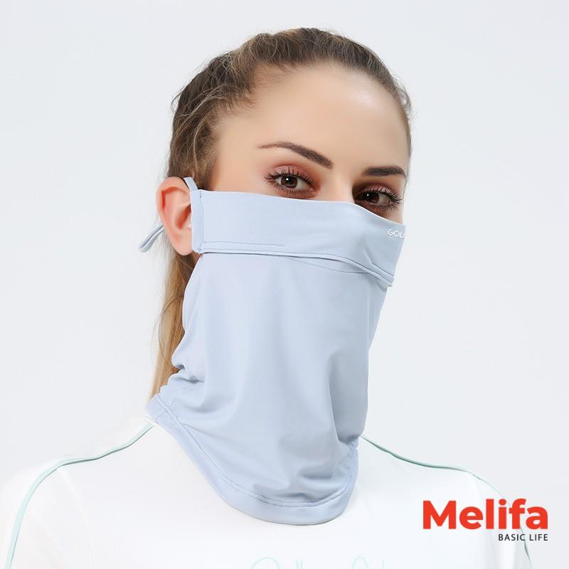 Khẩu trang chống nắng nam nữ nhiều màu trùm cổ vai , chống tia UV UPF50+ chất cotton lụa mã K0148