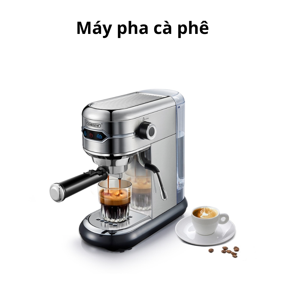 Máy Pha Cà Phê Hibrew H11 Pha Cafe Espresso Bán Tự Động pha lạnh và nóng, Công suất 1450W, Áp suất 19 Bar mạnh mẽ - Hàng nhập khẩu