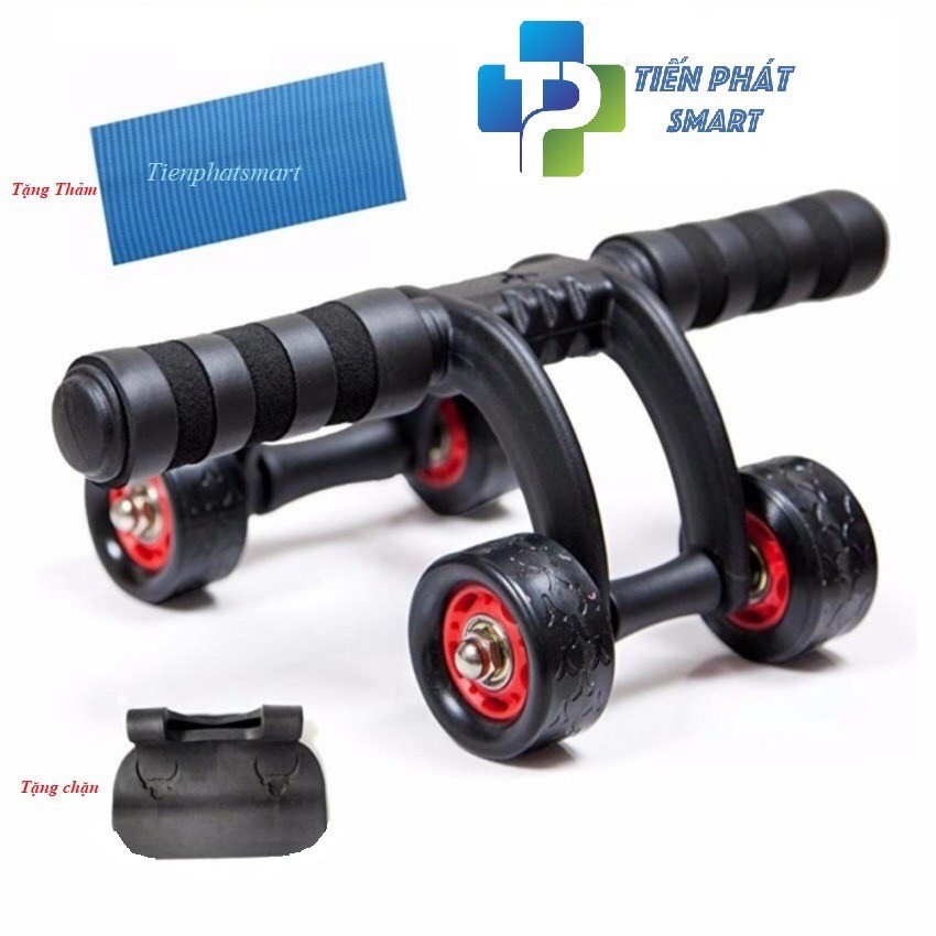 Con Lăn Tập Cơ Bụng 4 Bánh Chính Hãng