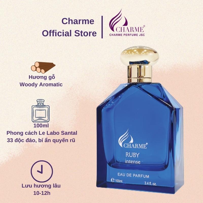 Nước Hoa Nam CHARME RUBY INTENSE Mùi Hương Ấm Áp Gây Nghiện Với Người Xung Quanh 100ml