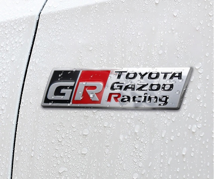 Tem chữ logo TOYOTA GAZOO RACING dán trang trí xe ô tô
