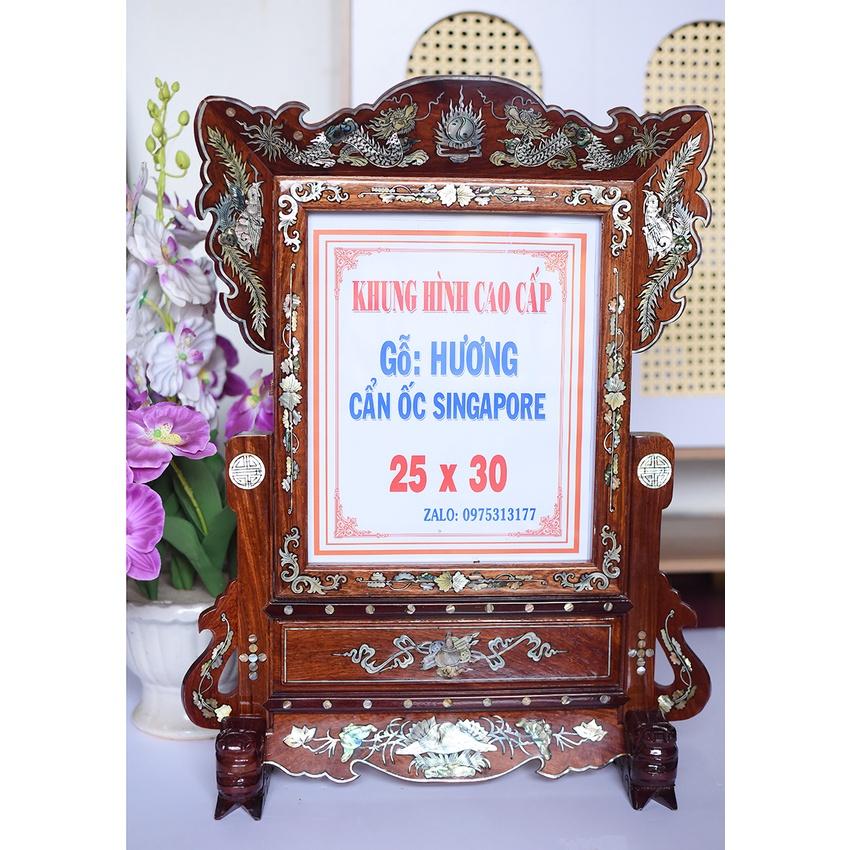 KHUNG HÌNH THỜ CẨN ỐC CAO CẤP GỖ HƯƠNG 25 X 30