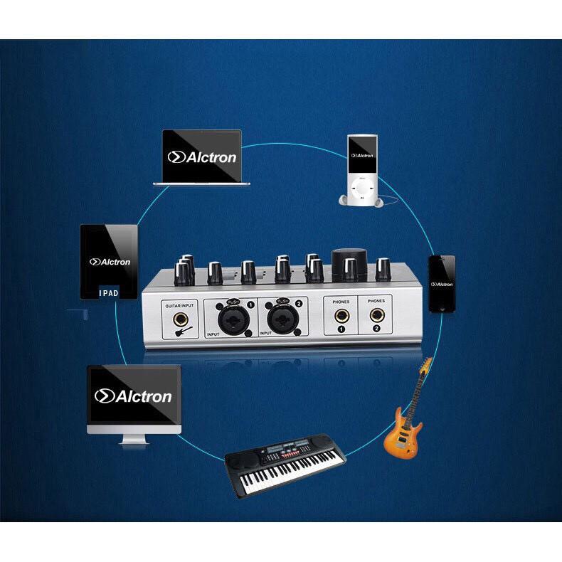 Sound Card Alctron U16k MK3 hát thu âm, live stream fb,bigo, karaoke - chất lượng âm thanh vượt trội