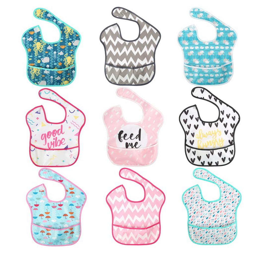 Drooling Teething Waterproof Feeding Bib for Baby Toddlers