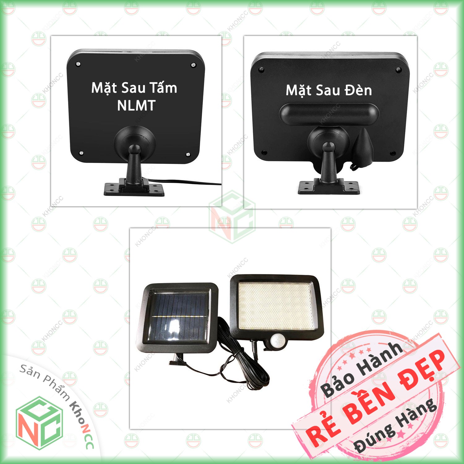 (Tiết Kiệm) Đèn Năng Lượng Mặt Trời KhoNCC Hàng Chính Hãng - Chiếu Sáng Sân Vườn - Hẻm Trọ - Cầu Thang - Tiết Kiệm Điện - Thân Thiện Môi Trường - KLM-DNLMT5M
