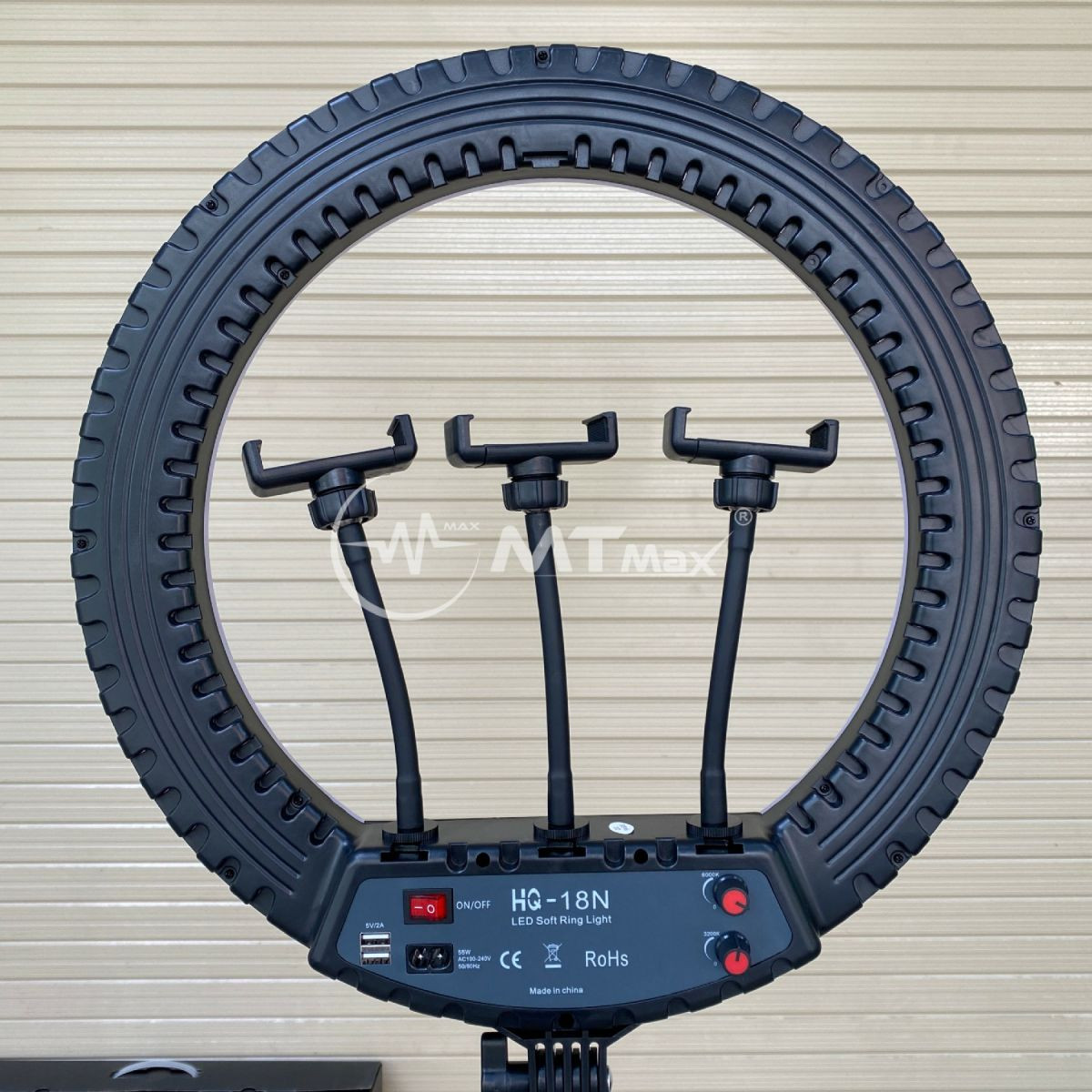 Đèn livestream 45cm HQ18N Đèn trợ sáng 3 kẹp điện thoại size 18 inch Hỗ trợ ánh sáng cho người bán hàng online, make up