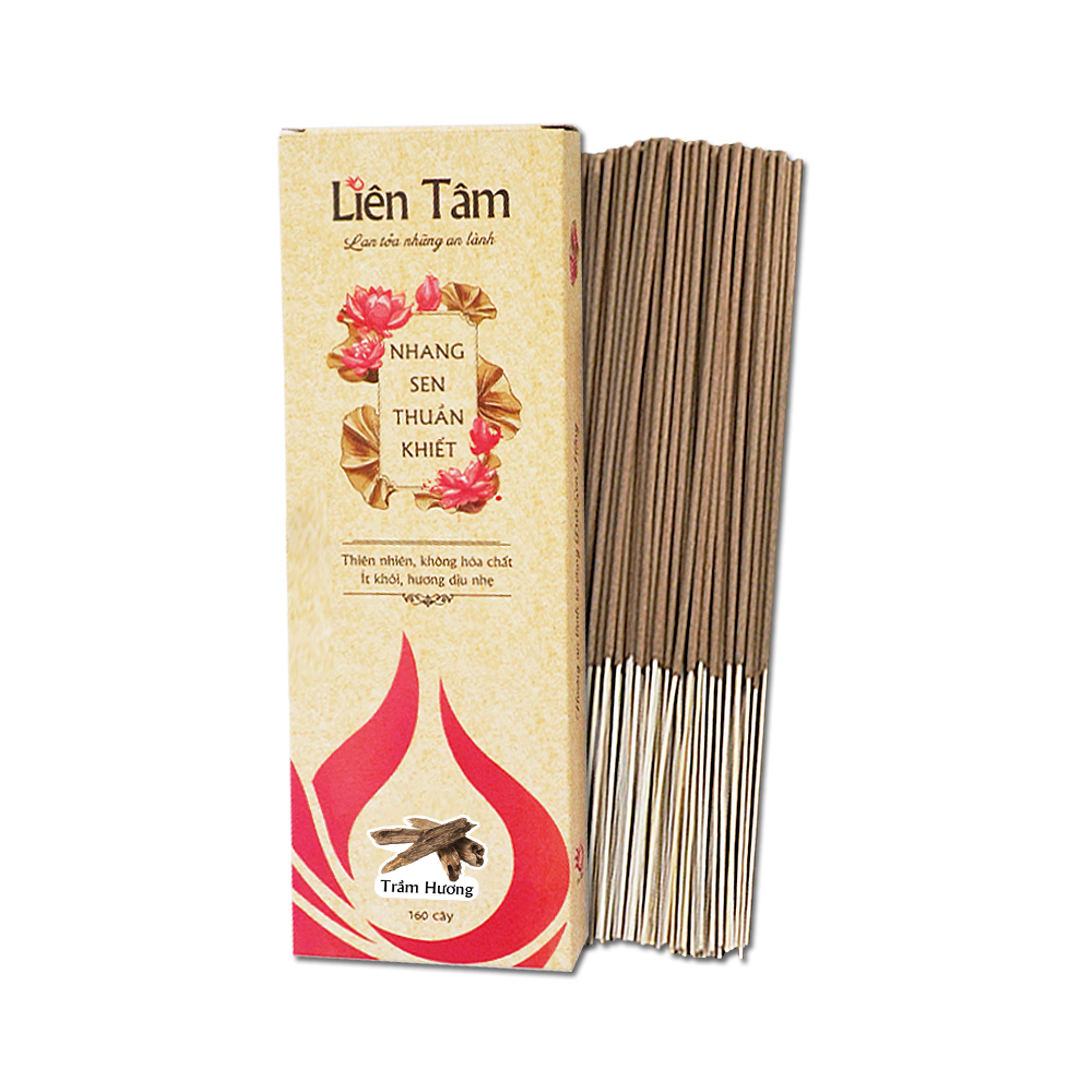 Nhang Trầm hương Liên Tâm - Hương thơm dịu nhẹ, 100% nguyên liệu tự nhiên, nguyên chất