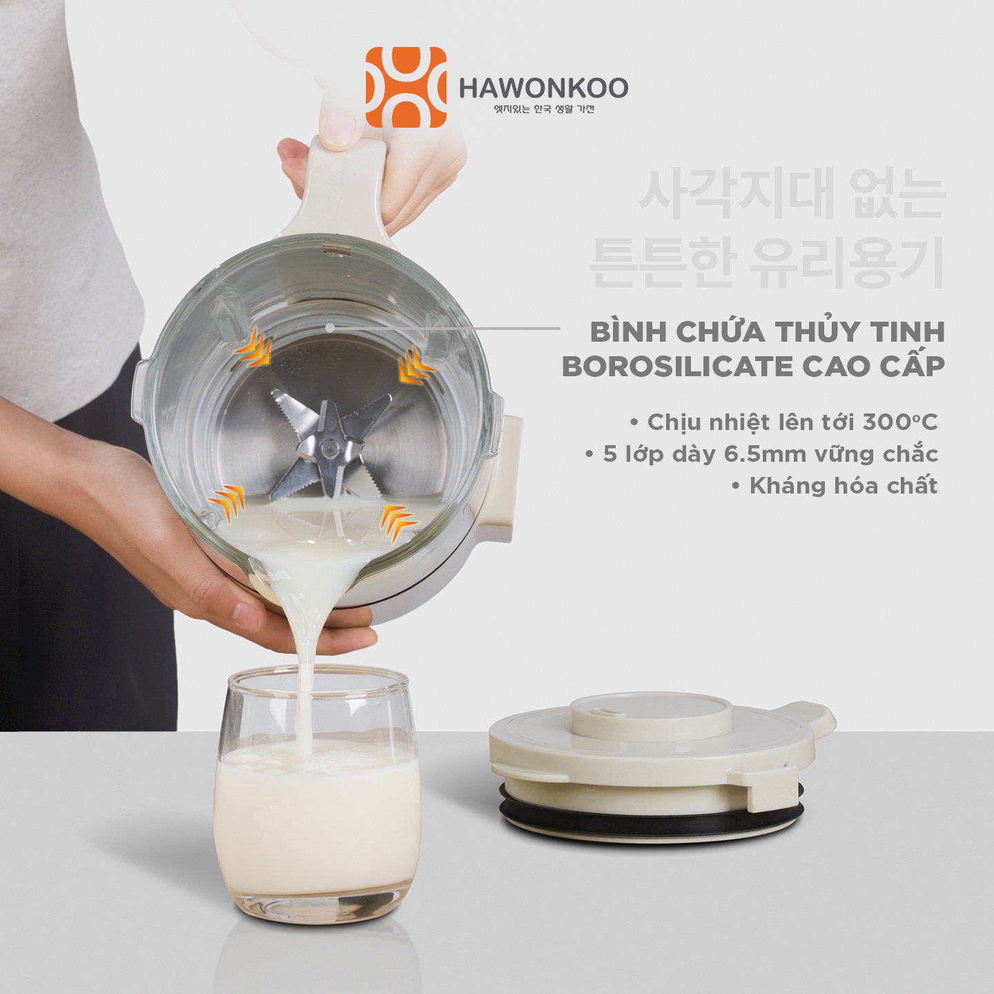 Máy Làm Sữa Hạt Hawonkoo SMH-121 10 chế độ nấu 900W 1200ML Hàng Chính Hãng Bảo Hành 12 Tháng - Thương Hiệu Hàn Quốc