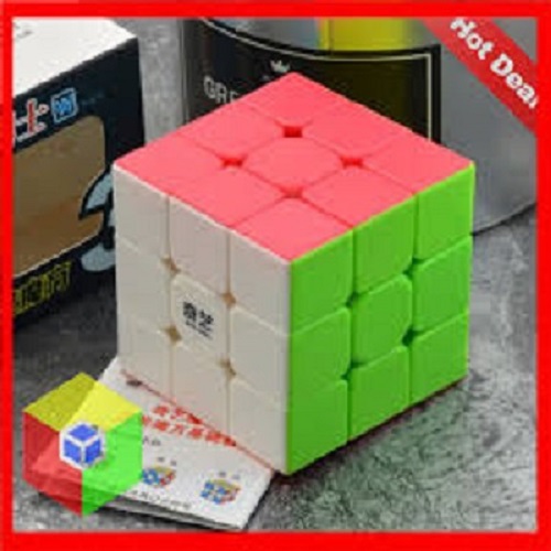 Đồ chơi rubik 3x3x3 loại cao cấp không viền có hộp đựng cực trơn