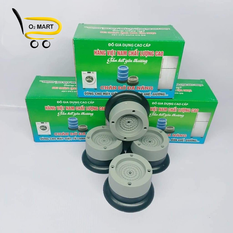 Bộ 4 chân đế cao su silicon cao cấp lót chống trơn trượt, rung lắc Máy giặt, Tủ lạnh