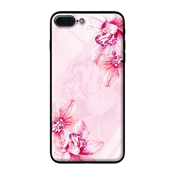 Ốp lưng kính cường lực cho iPhone 7 Plus Hoa Lan 1 - Hàng chính hãng