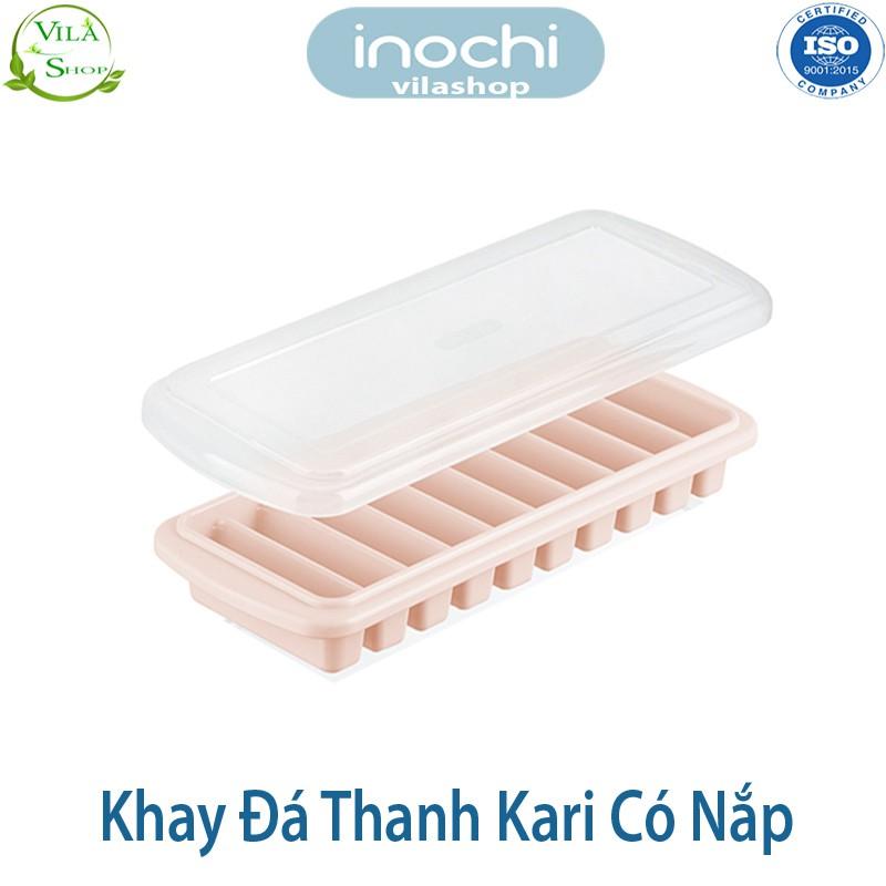 Khay Làm Đá, Khay Đá Kari 10 Viên, Nhựa Dẻo Cao Cấp Inochi Kháng Khuẩn - Khử Mùi