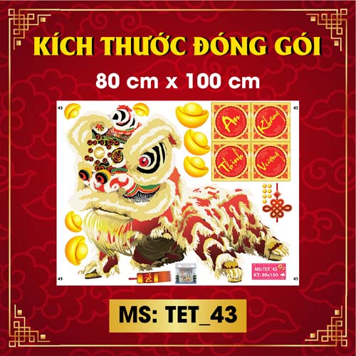 DECAL TRANG TRÍ TẾT 2021 COMBO SỐ 29