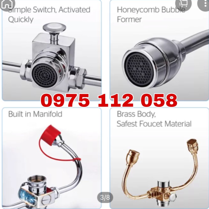 Vòi rửa mắt kết hợp rửa tay khẩn cấp